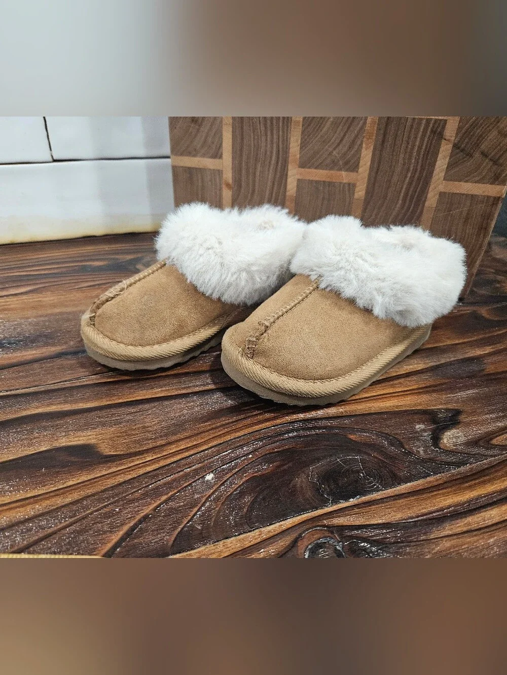 Toddler Faux Fur Slipper Winter Shoes Size 7